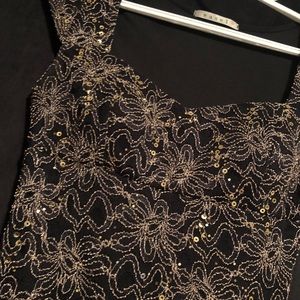 Black and gold dress